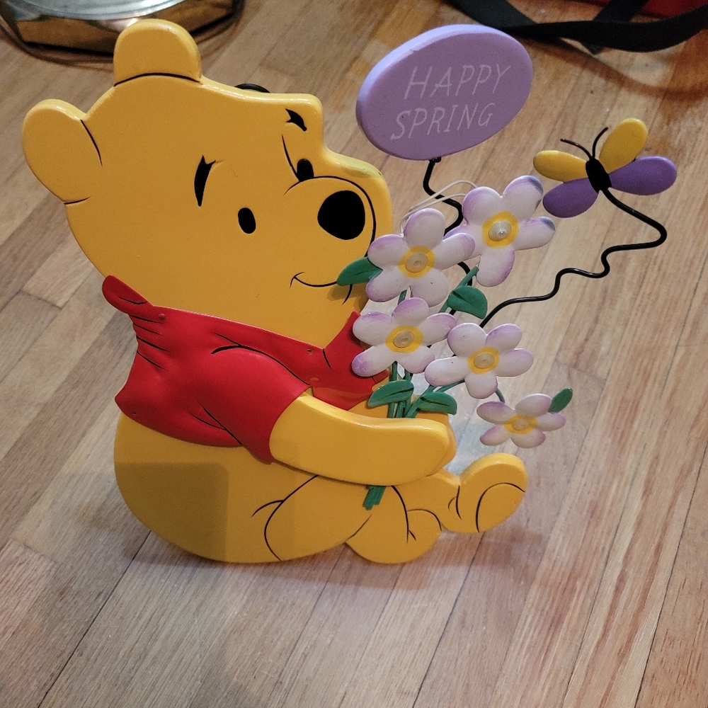 "THINK SPRING" WINNIE THE POOH W/ LIGHTS- 13 X 10